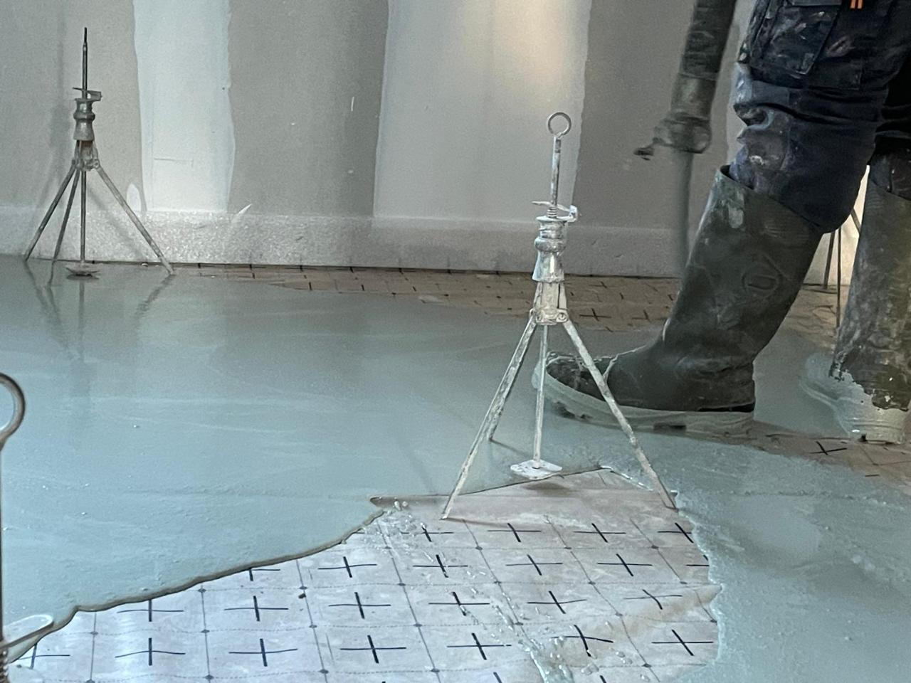 Chantier chape liquide - Ovalpro