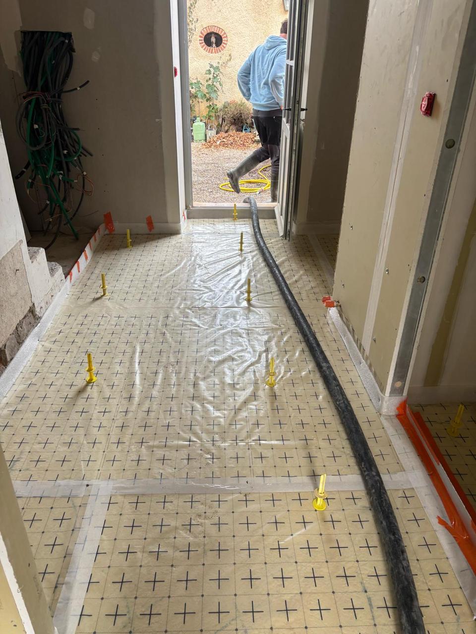 Chantier chape liquide - Ovalpro