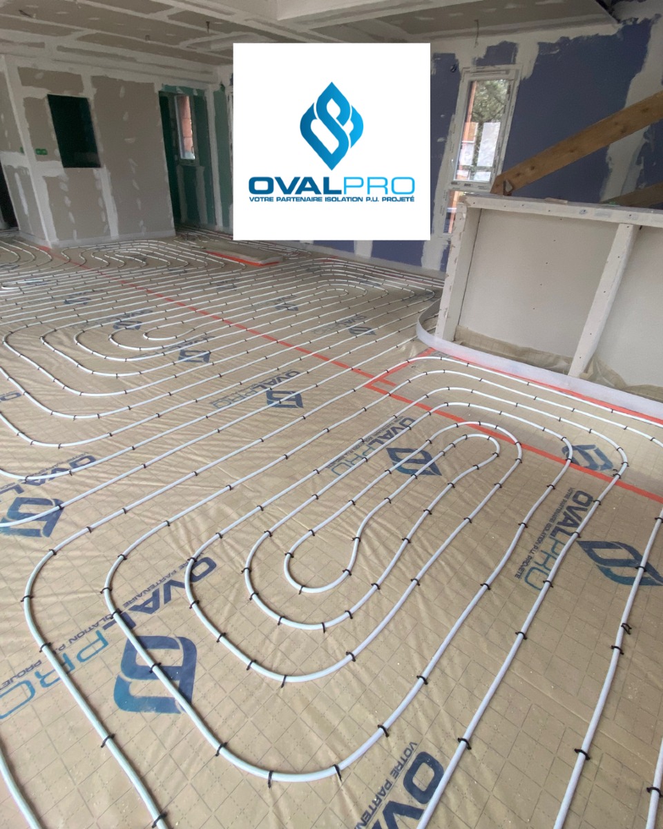 Plancher chauffant avant coulage chape - Ovalpro